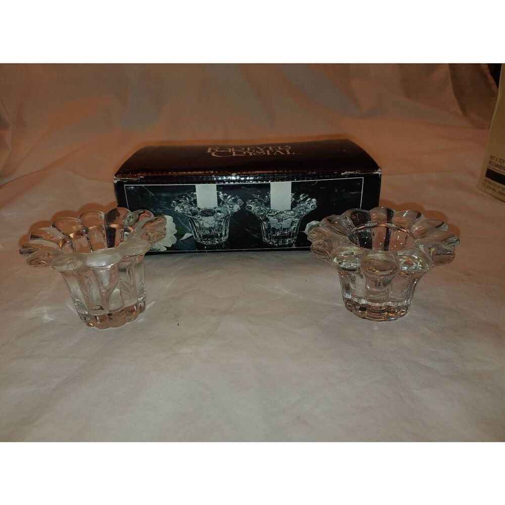 Forever Crystal Set Of 2 Candle/Votive Holders Style #315160